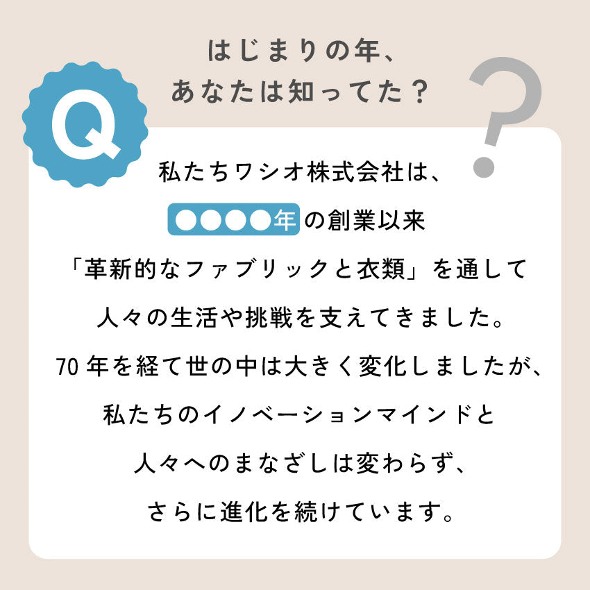 70周年記念 クイズ応募