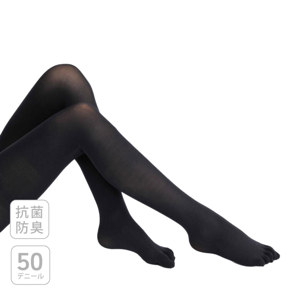 ○5本指タイツ ブラック 50デニール