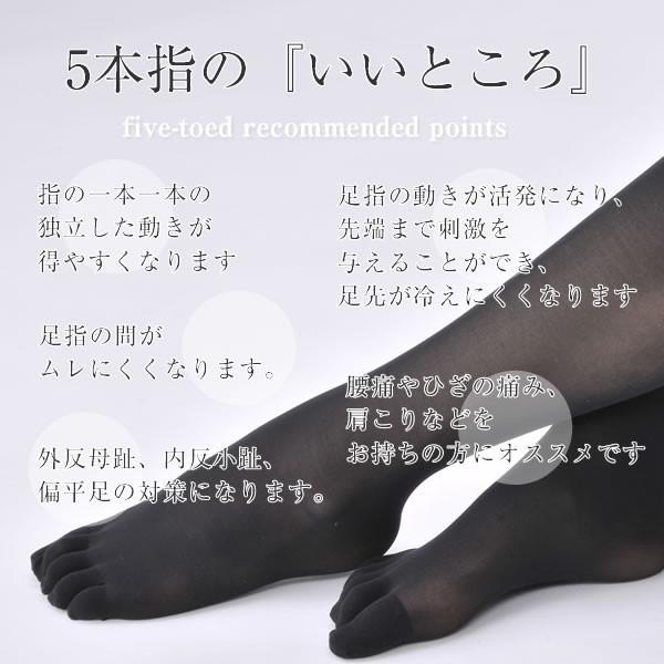 ○5本指タイツ ブラック 50デニール