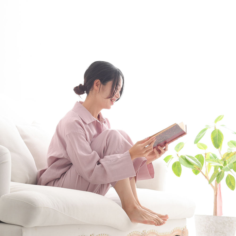 □紡衣 パジャマ 綿100〔レディース〕