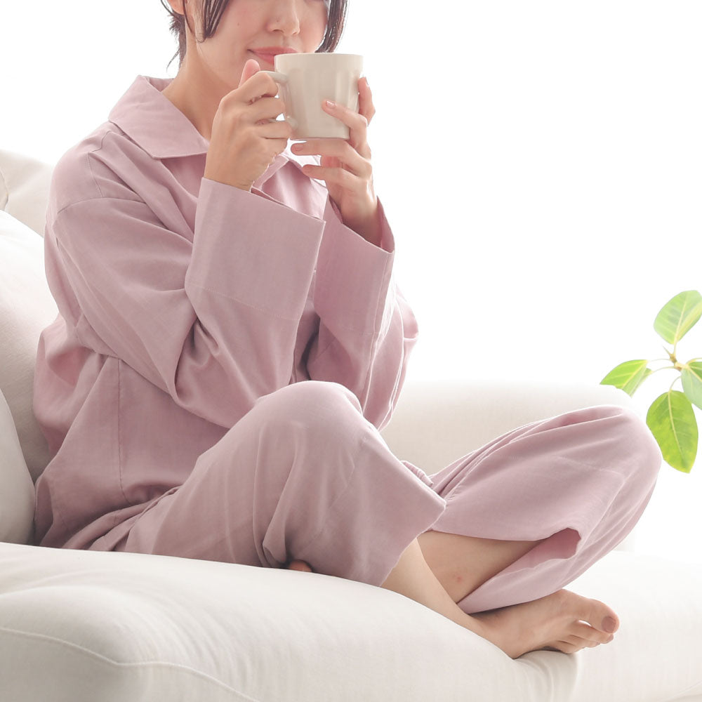 □紡衣 パジャマ 綿100〔レディース〕