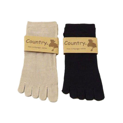 Country シルクスニーカー丈5本指ソックス(25-27cm)