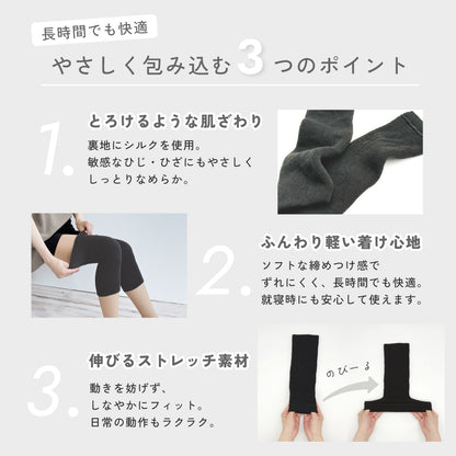 【予約品】 らく温サポーター 光電子 シルク [ひじ ひざ]