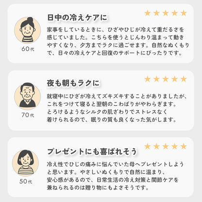 【予約品】 らく温サポーター 光電子 シルク [ひじ ひざ]