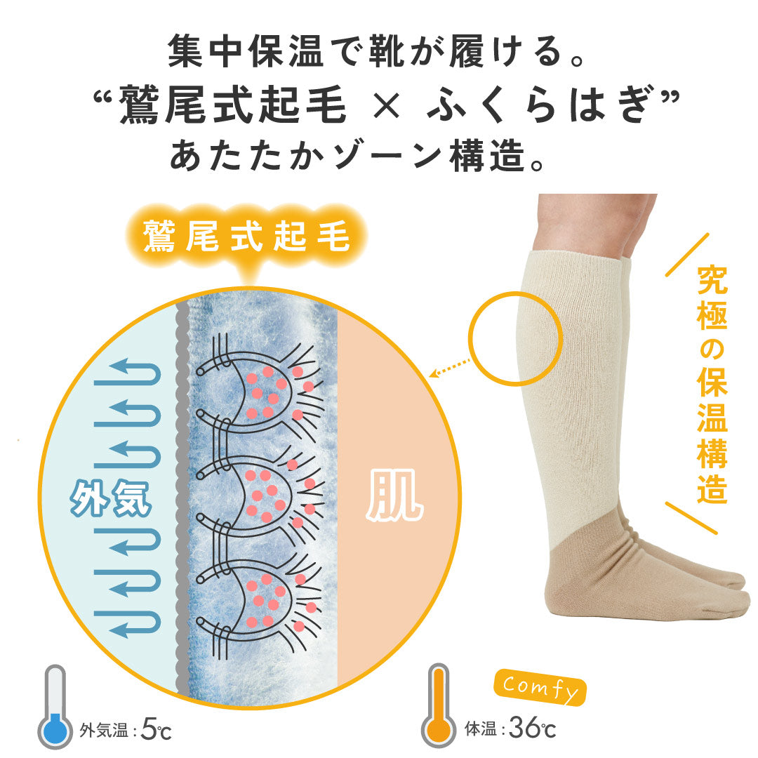 靴が履けるレッグウォーマーいらずのあったかソックス