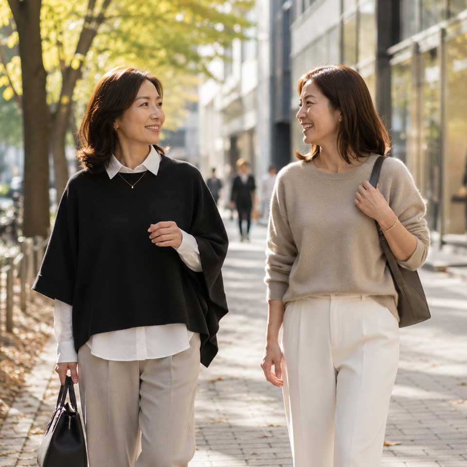 【予約販売 | 数量限定】もちはだ スクエアポンチョ