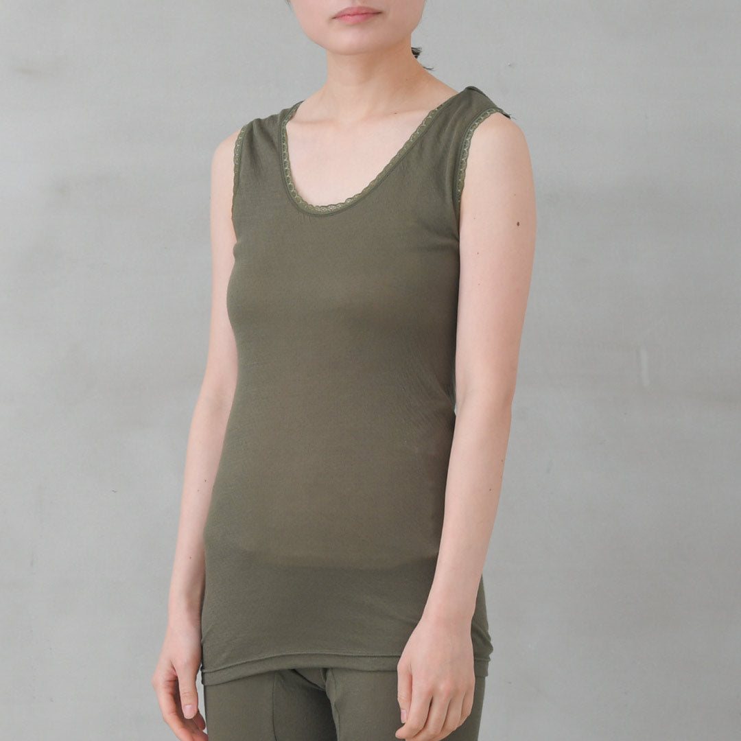 紡衣  綿100% タンクトップインナー ＜ふんわり＞